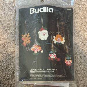 Bucilla Festive Faces Christmas Ornaments Kit